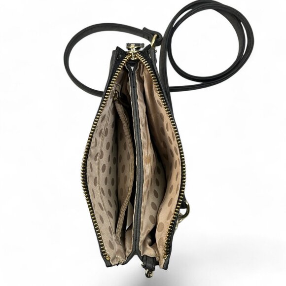 Madden Girl Crossboady Purse Gray Bag Zipper Pocket Inside Top Zipper Logo - Picture 7 of 13